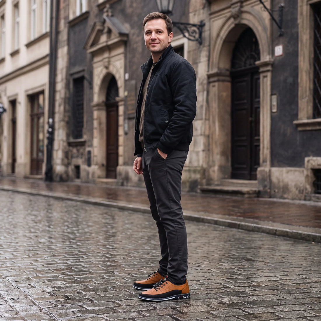 Buty Skórzane Męskie Premium Sznurowane, na Co Dzień i do Pracy