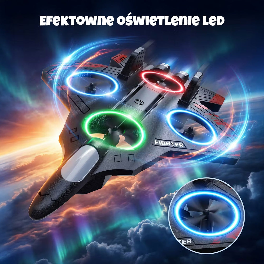 Samolot Aerovix – efektowne oświetlenie LED