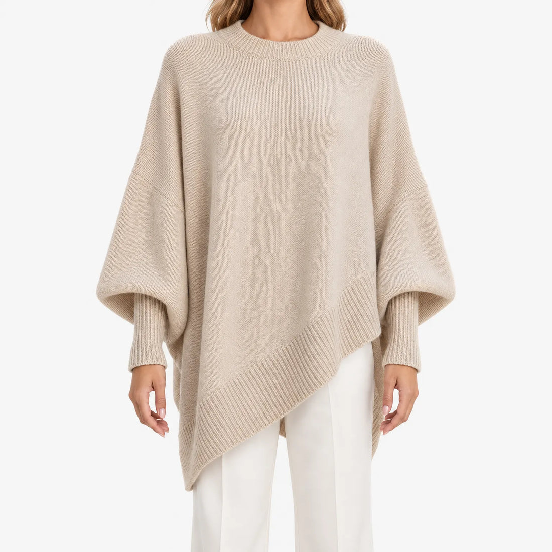 Sweter Damski Oversize z Rękawami Nietoperz