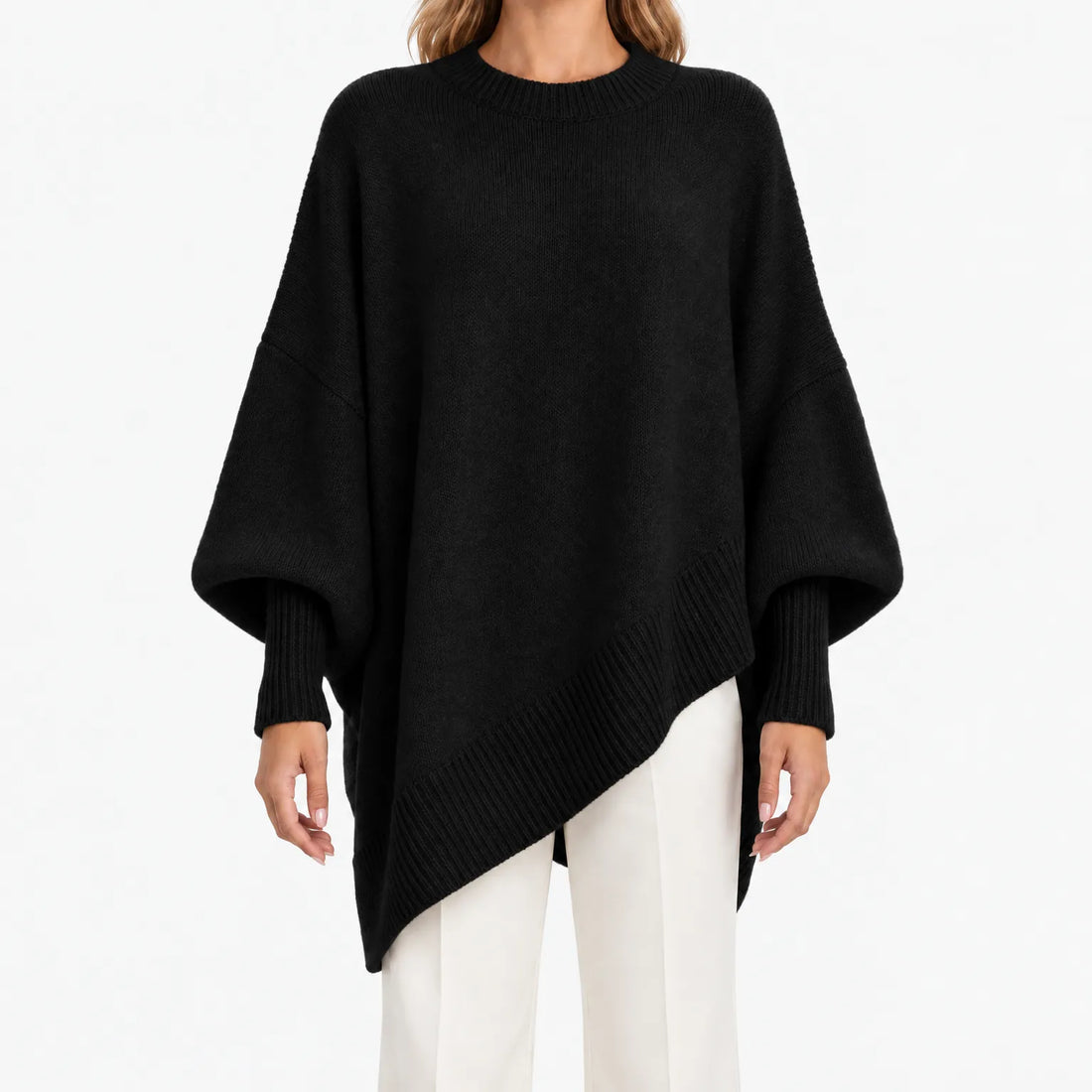 Sweter Damski Oversize z Rękawami Nietoperz