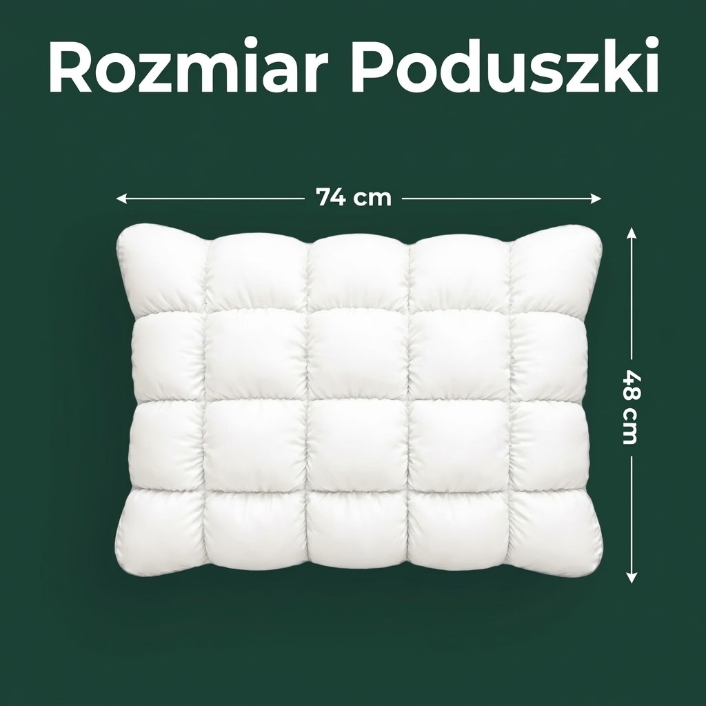 Rozmiar poduszki 74 x 48 cm