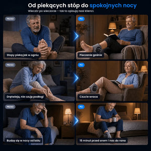 Przed i po – stopy po użyciu urządzenia EMS