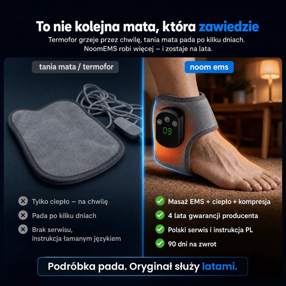 Porównanie urządzenia EMS ze zwykłą matą grzewczą