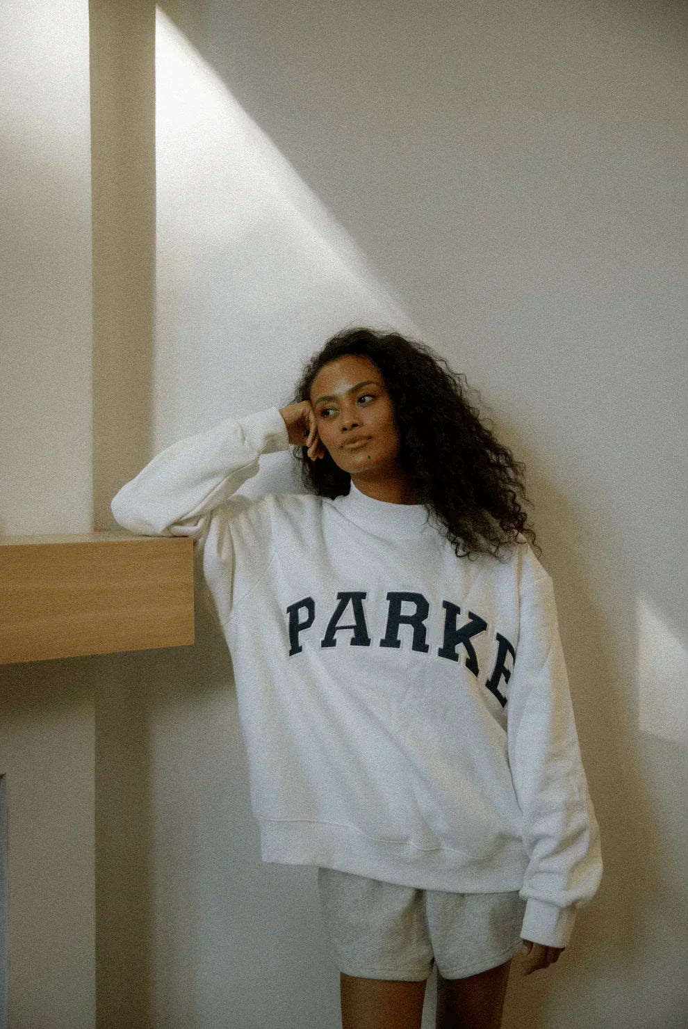 Varsitella - White with Navy Letters