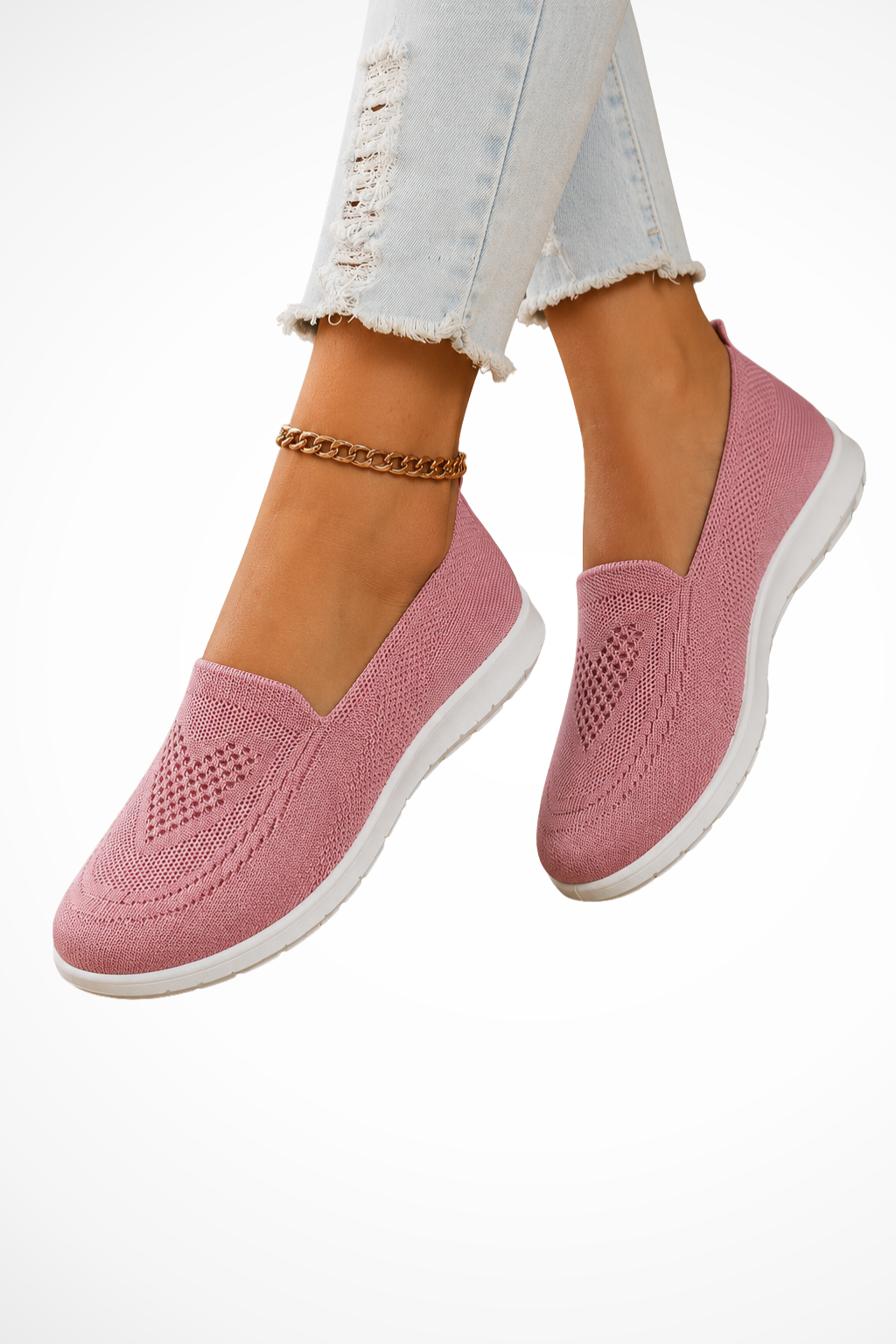 Wovella - Sneakersy Ortopedyczne Wsuwane z Dzianiny