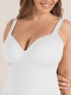 Noelia - Modelujący Top z Wbudowanymi Miseczkami - Białe