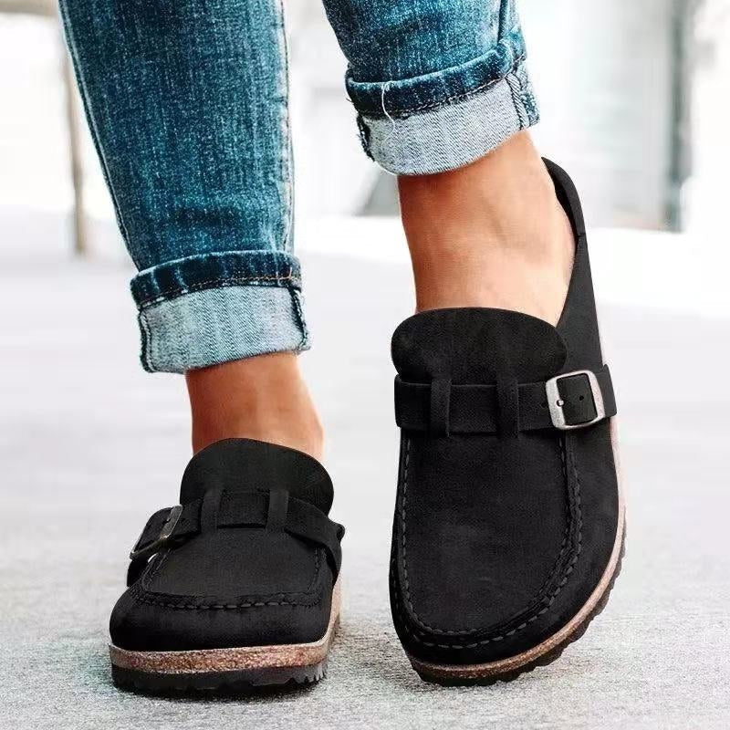 Suellera - Zamszowe Buty Ortopedyczne Wsuwane - Czarny
