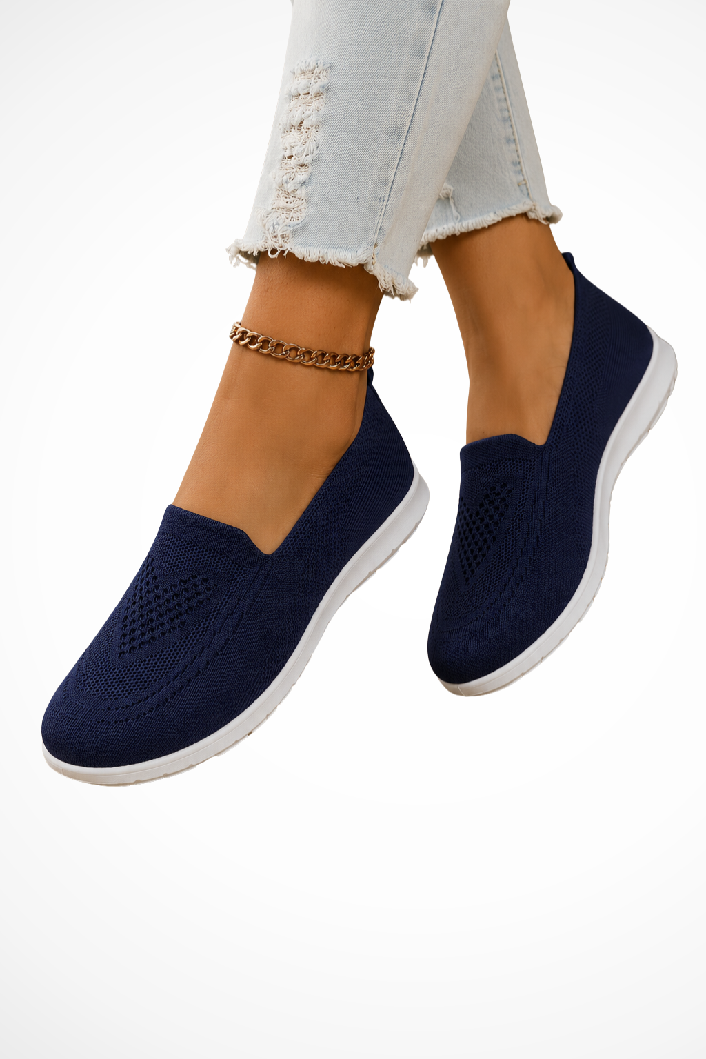 Wovella - Sneakersy Ortopedyczne Wsuwane z Dzianiny