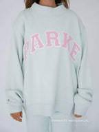 Varsitella - Mint with Pink Letters