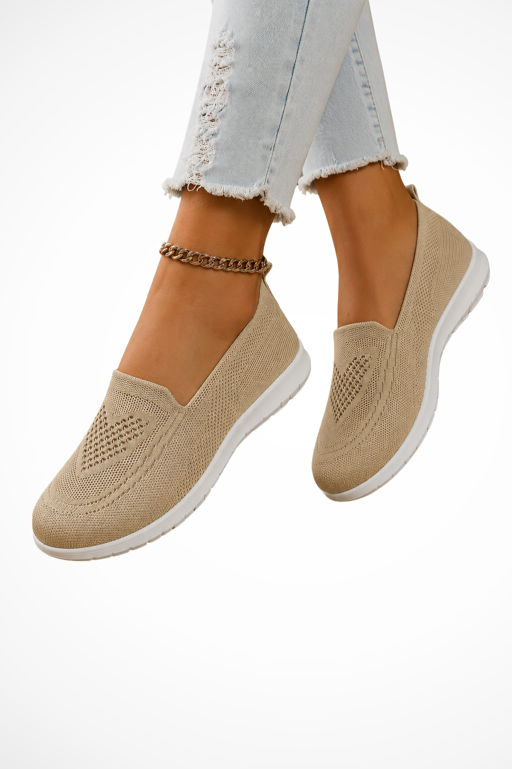 Wovella - Sneakersy Ortopedyczne Wsuwane z Dzianiny