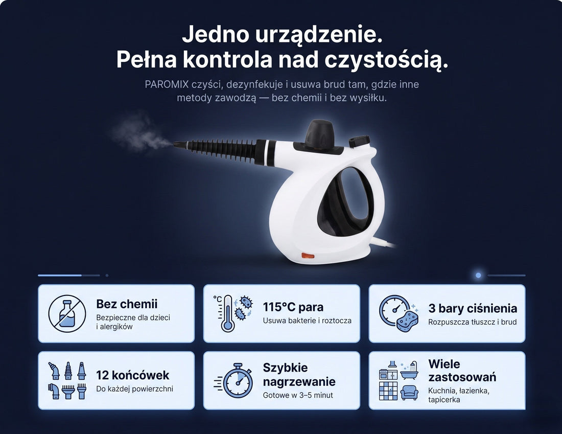 Myjka parowa – jedno urządzenie, pełna kontrola nad czystością