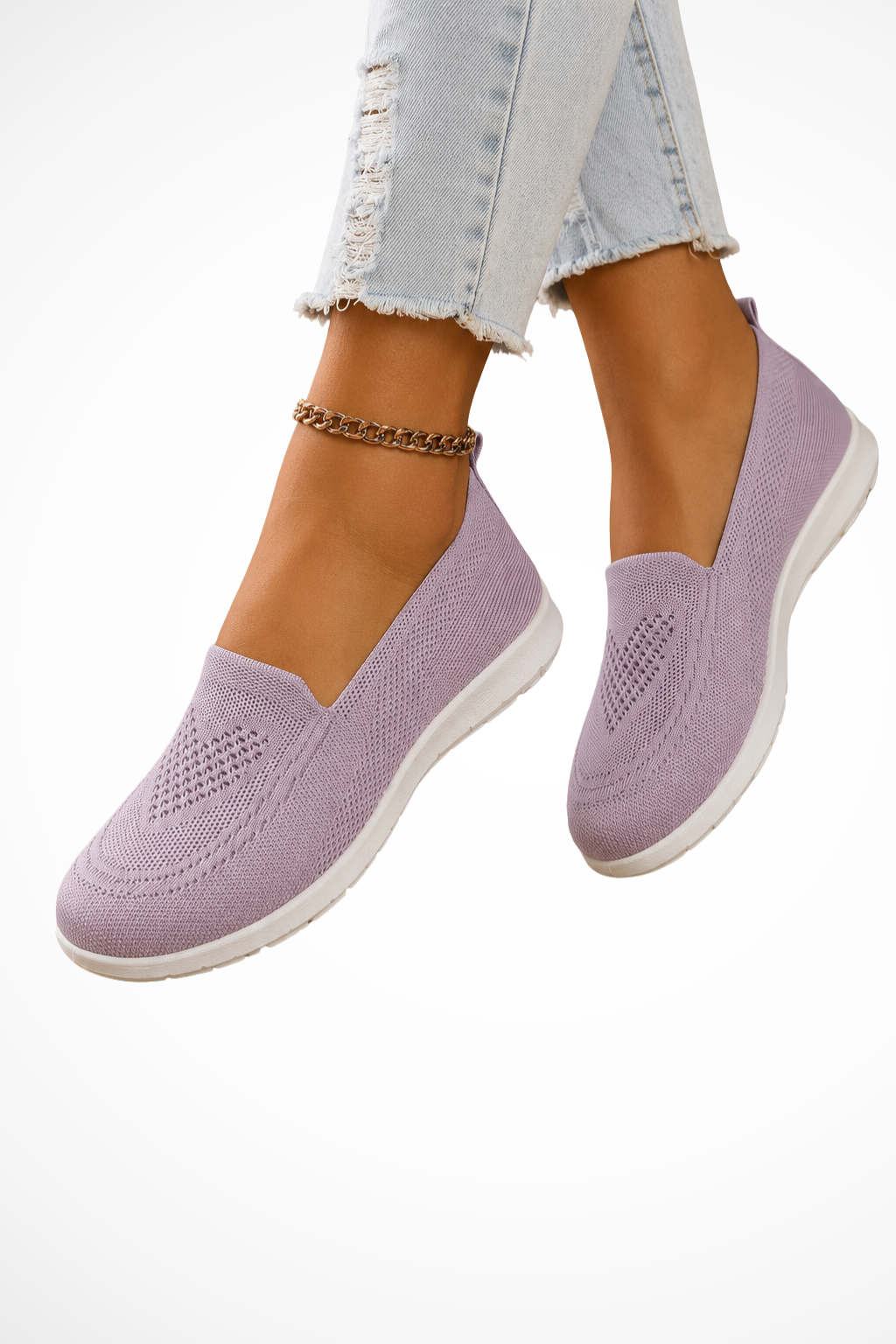 Wovella - Sneakersy Ortopedyczne Wsuwane z Dzianiny
