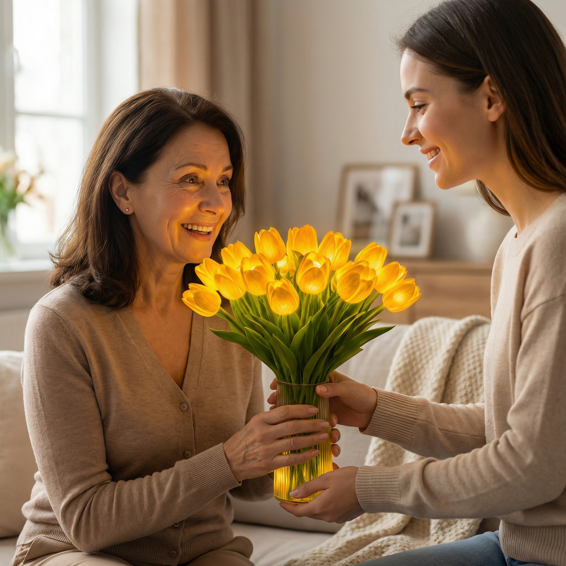 Bukiet świecących tulipanów jako prezent – Lampa Tulipia