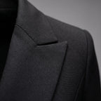 Avenia - Elegancka Biała Sukienka Midi W Stylu Marynarki