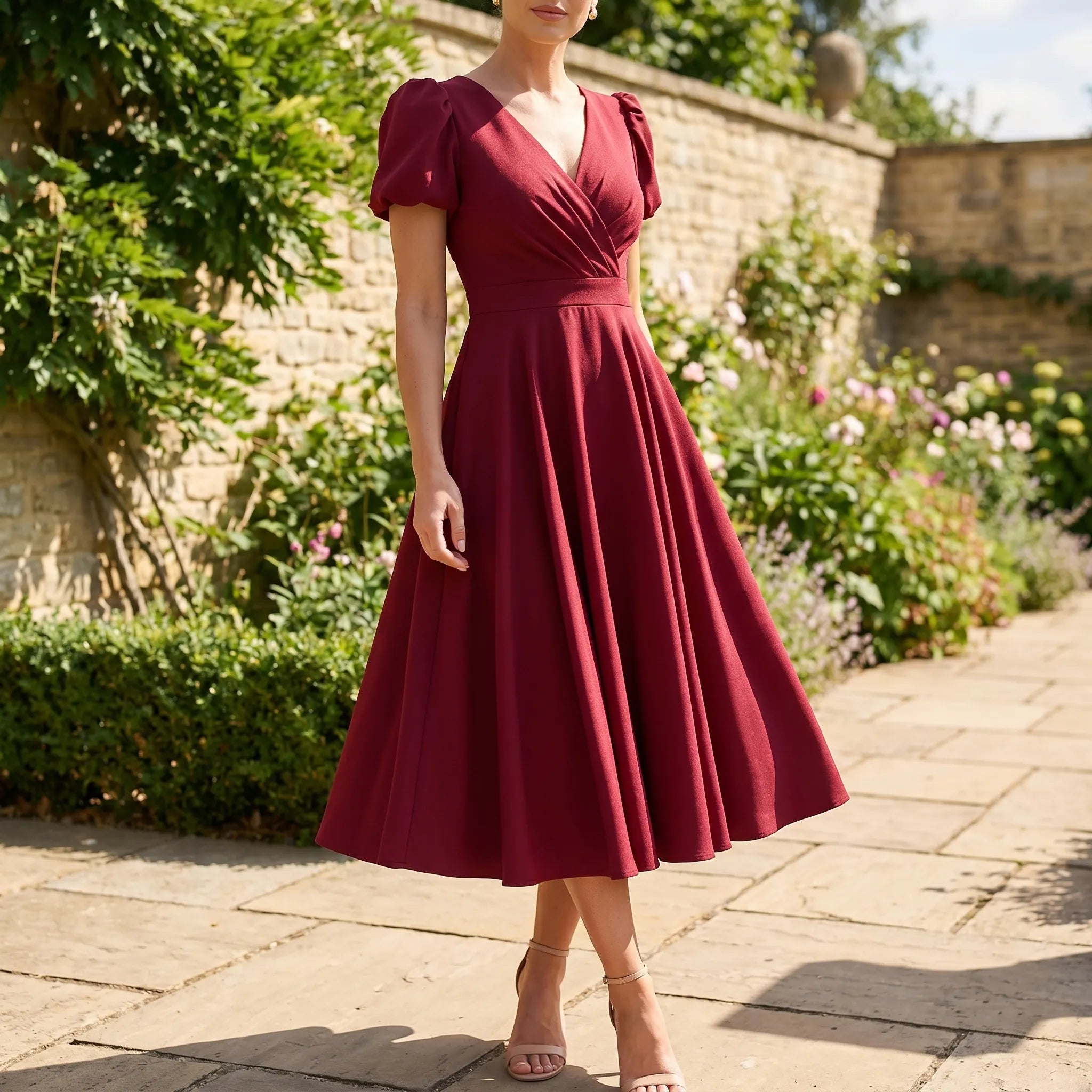Blushia - Wizytowa Sukienka Midi