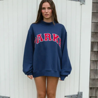 Varsitella - Navy with Red Letters