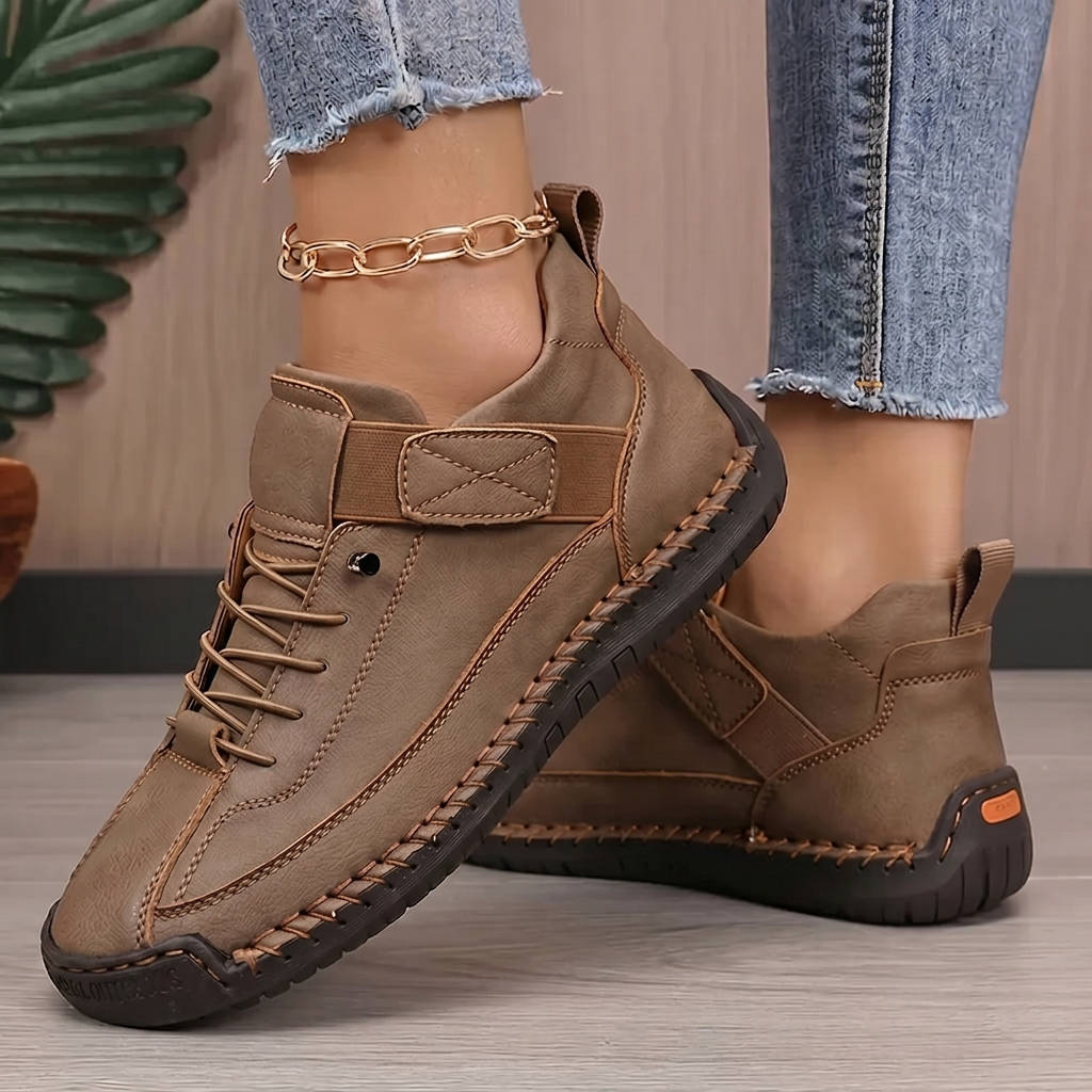 Emberly - Ortopedyczne Sneakersy Damskie - Khaki