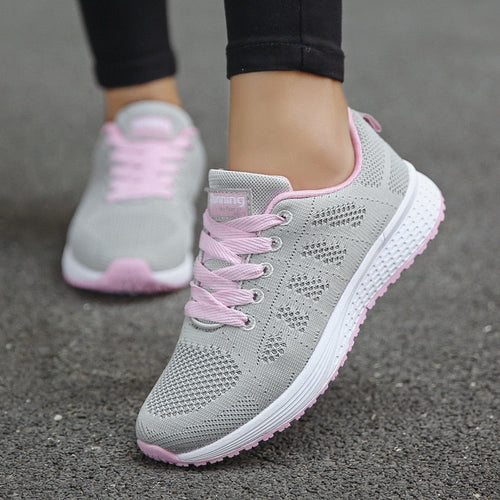 Aerolite - Lekkie Sneakersy Ortopedyczne Damskie - Szary