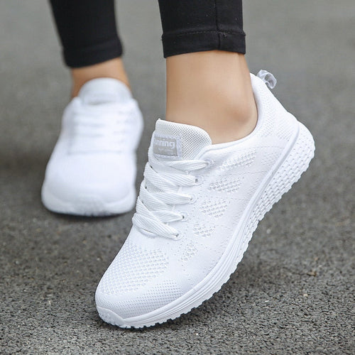 Aerolite - Lekkie Sneakersy Ortopedyczne Damskie - Biały