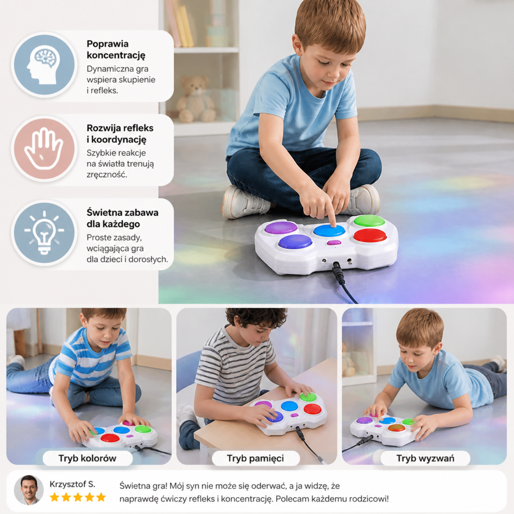 Refleo – Interaktywna Gra Refleksowa LED