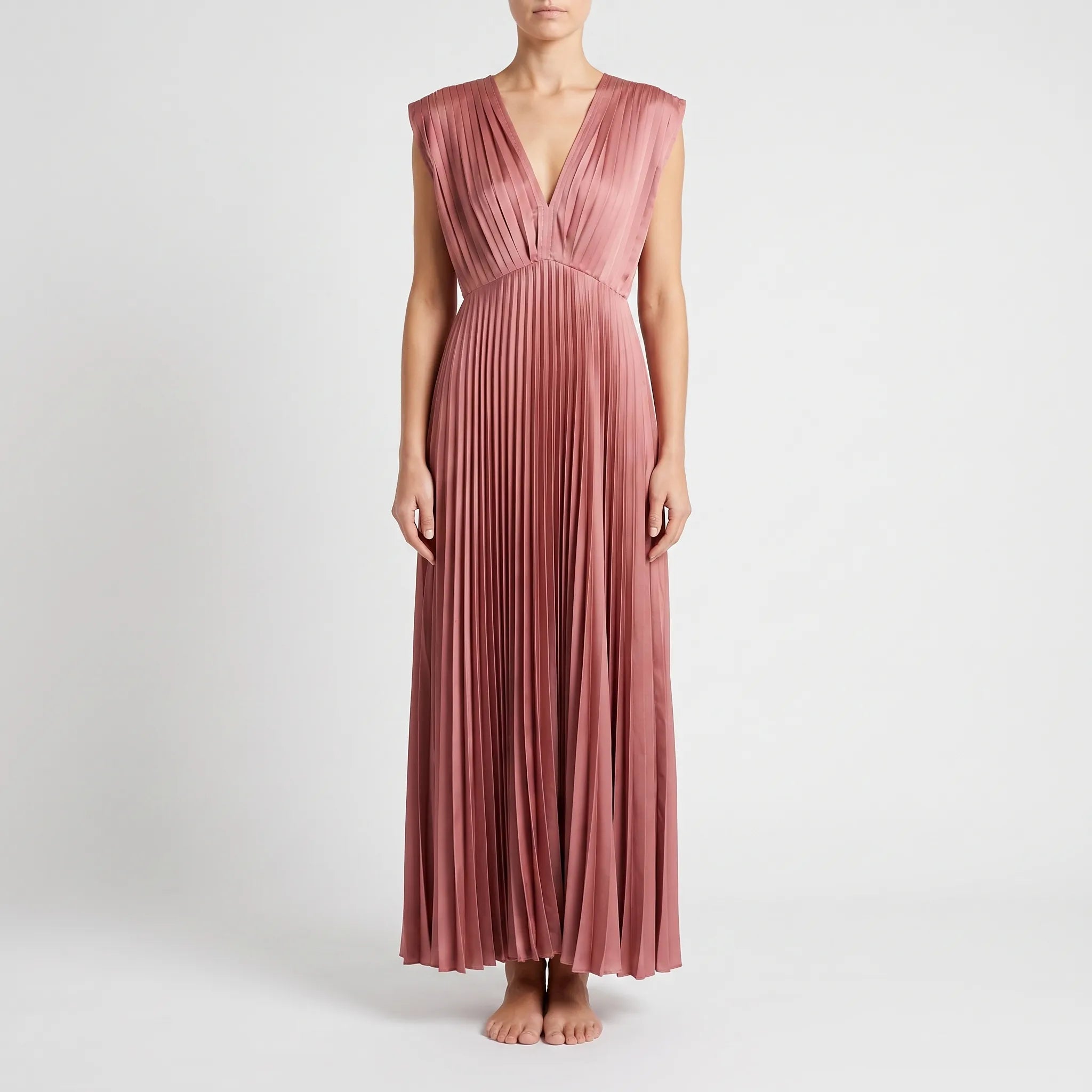 Pleatoria - Elegancka Sukienka Plisowana Maxi