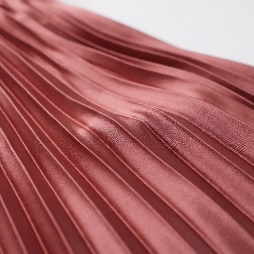 Pleatoria - Elegancka Sukienka Plisowana Maxi