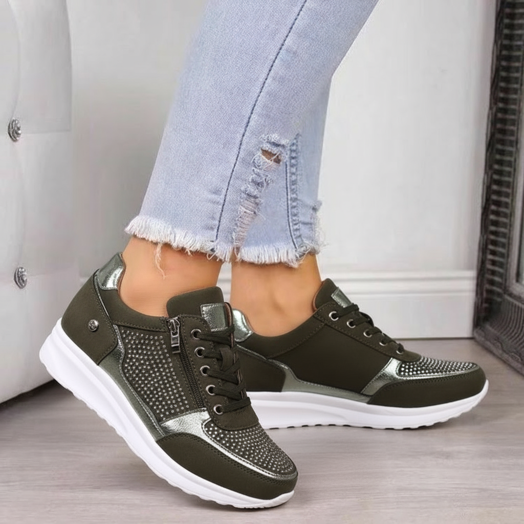 Zipsole sneakersy z zamkiem - Zielony