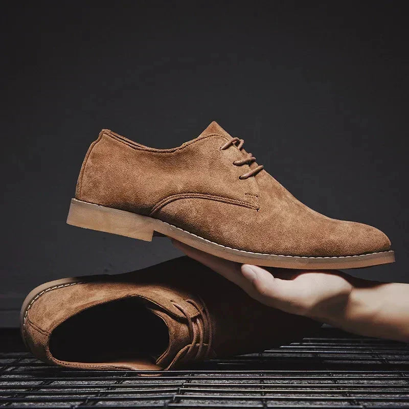 Martin - Buty Derby Minimalistyczne na Sznurowanie - Brązowy