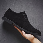 Martin - Buty Derby Minimalistyczne na Sznurowanie - Czarny