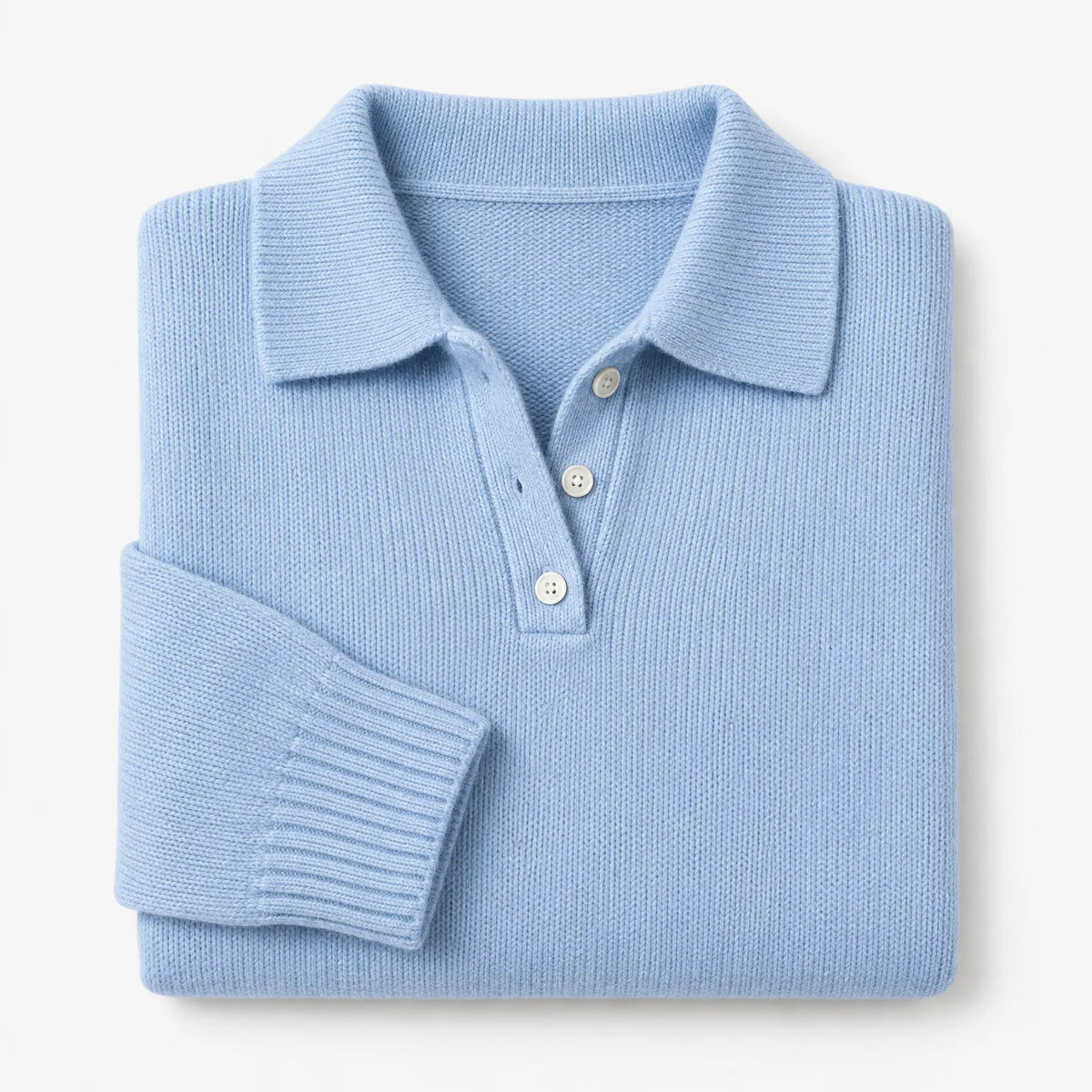 Sweter Polo Damski z Długim Rękawem
