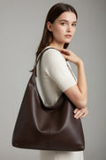 Corvetta - Klasyczna Torba Shopper Damska - Kawowy