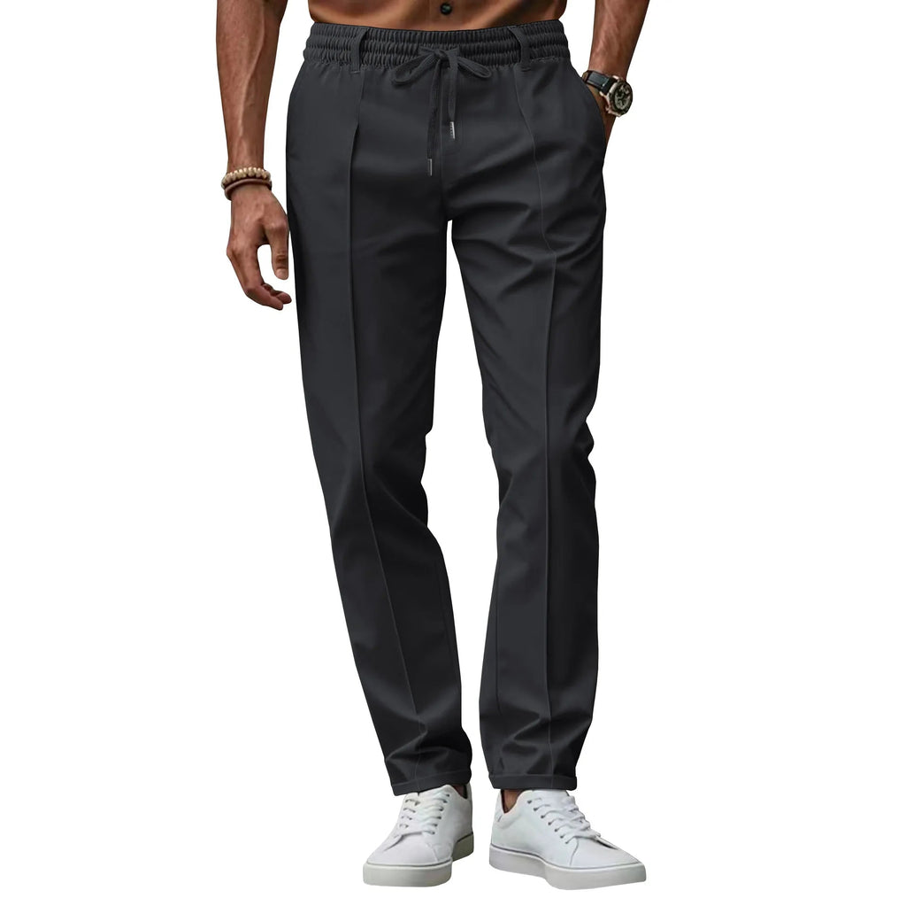 Camden - Spodnie Garniturowe Męskie Slim Fit - Czarny