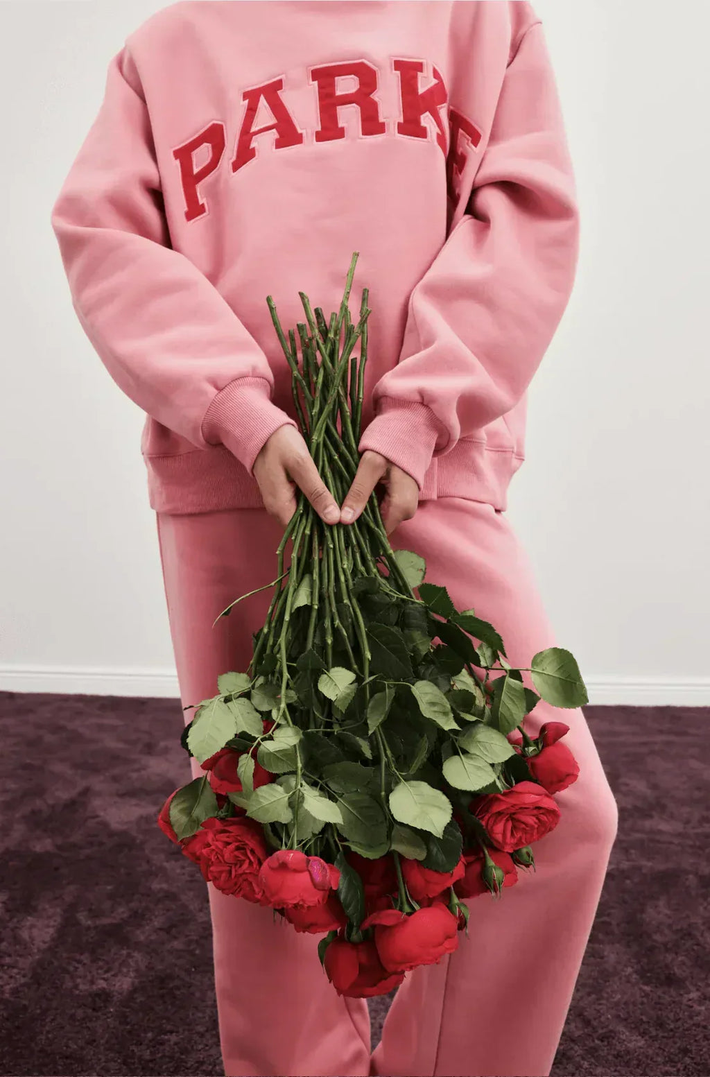 Varsitella - Pink with Red Letters