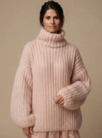 Charlyn - Oversizowy Sweter Damski z Golfem