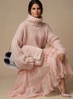 Charlyn - Oversizowy Sweter Damski z Golfem