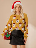 Lenora - Świąteczny Sweter Damski Oversize z Mikołajem