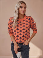 Emiluna - Świąteczny Sweter Damski w Choinki