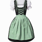 Fallon - Sukienka Oktoberfestowa Dirndl z Haftem - Zielony