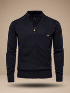 Leondris - Slim Fit Kardigan Męski ze Stójką