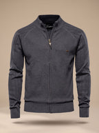 Leondris - Slim Fit Kardigan Męski ze Stójką