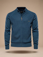 Leondris - Slim Fit Kardigan Męski ze Stójką