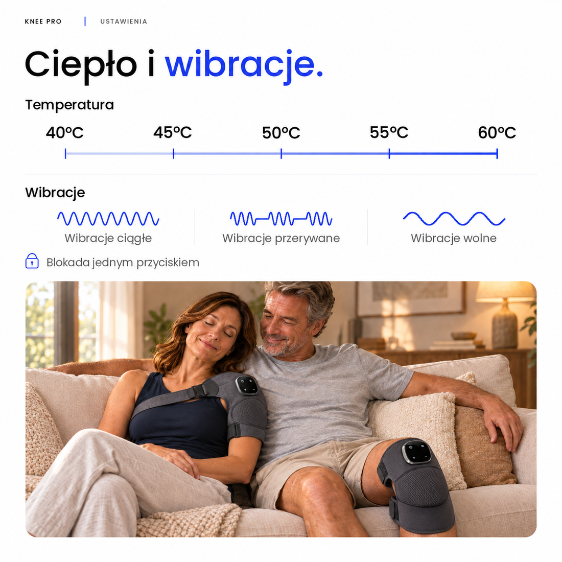 Ciepło i wibracje – ustawienia temperatury i trybów wibracji