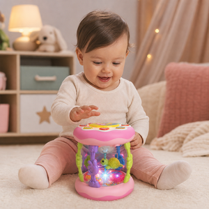 Interaktywna zabawka muzyczna ze światłami – sensoryczna zabawka Montessori z kojącymi kołysankami