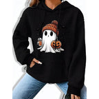 Beatrice - Bluza z Kapturem Damska w Halloweenowy Wzór
