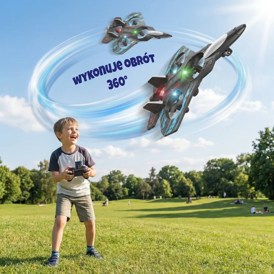 Samolot Aerovix wykonujący obrót 360°
