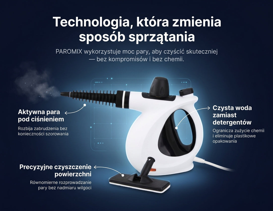 Myjka parowa – aktywna para pod ciśnieniem zamiast detergentu