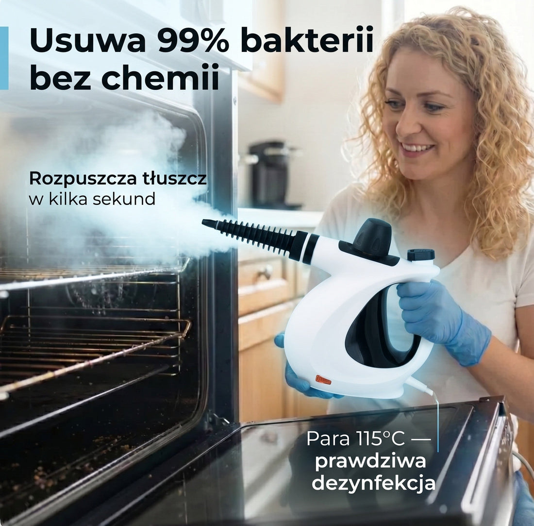 Czyszczenie piekarnika gorącą parą – usuwa 99% bakterii