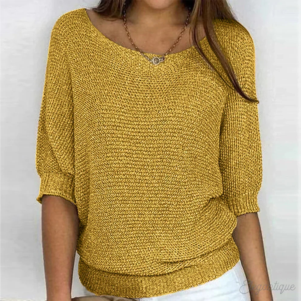 Louvella - Elegancki Sweter Damski z Dzianiny