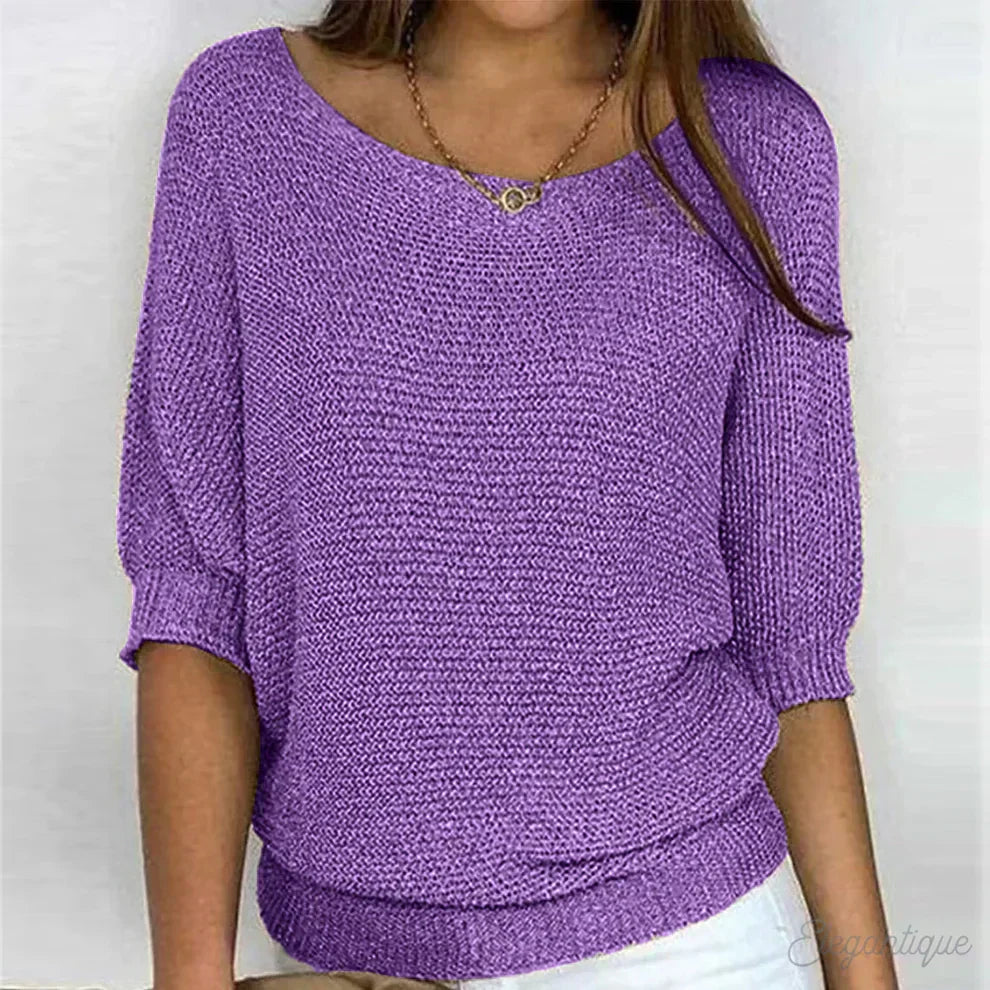 Louvella - Elegancki Sweter Damski z Dzianiny