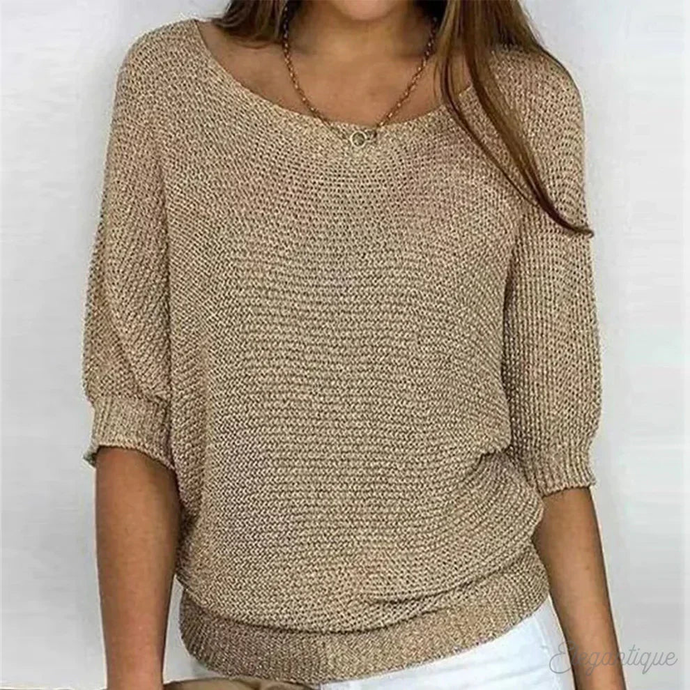 Louvella - Elegancki Sweter Damski z Dzianiny
